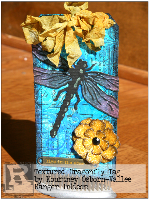 Textured Dragonfly Tag by Kourtney Osborn-Vallee