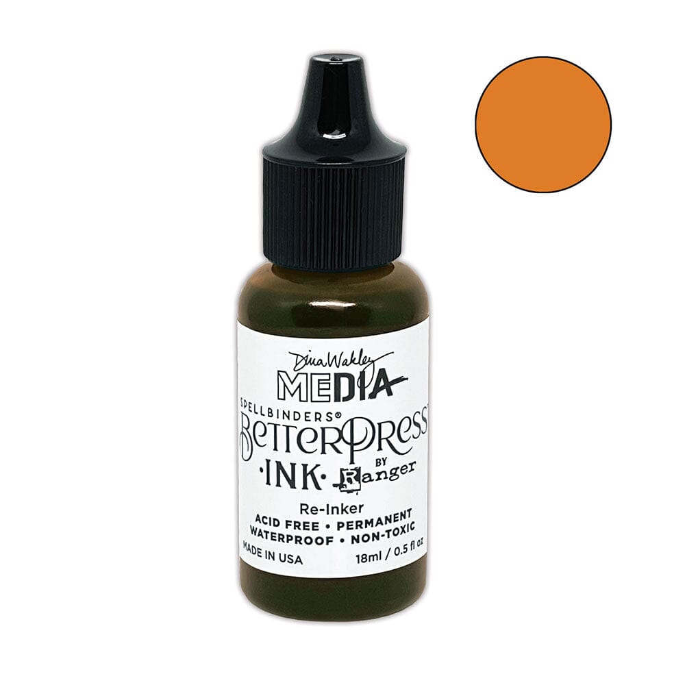 Dina Wakley MEdia Spellbinders BetterPress Re-Inker - Cheddar Ink Dina Wakley Media 