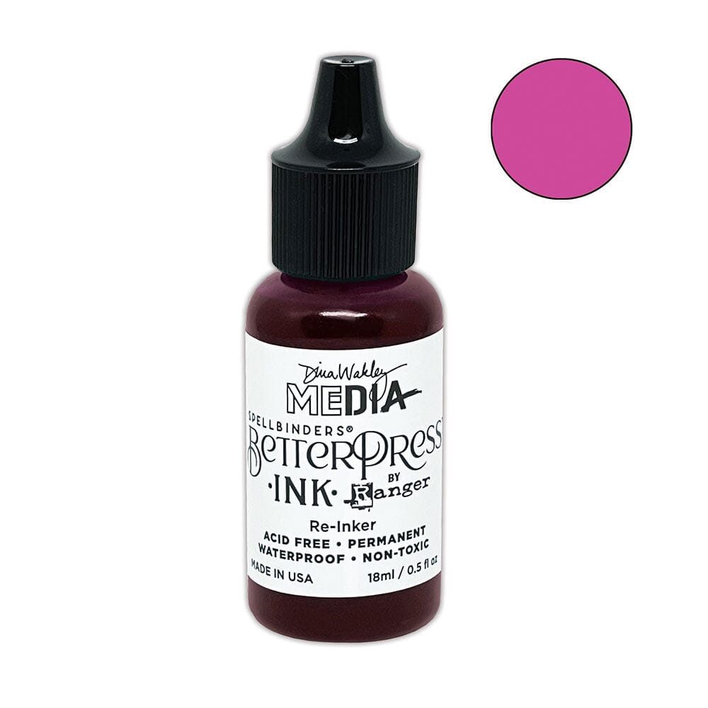 Dina Wakley MEdia Spellbinders BetterPress Re-Inker - Magenta Ink Dina Wakley Media 