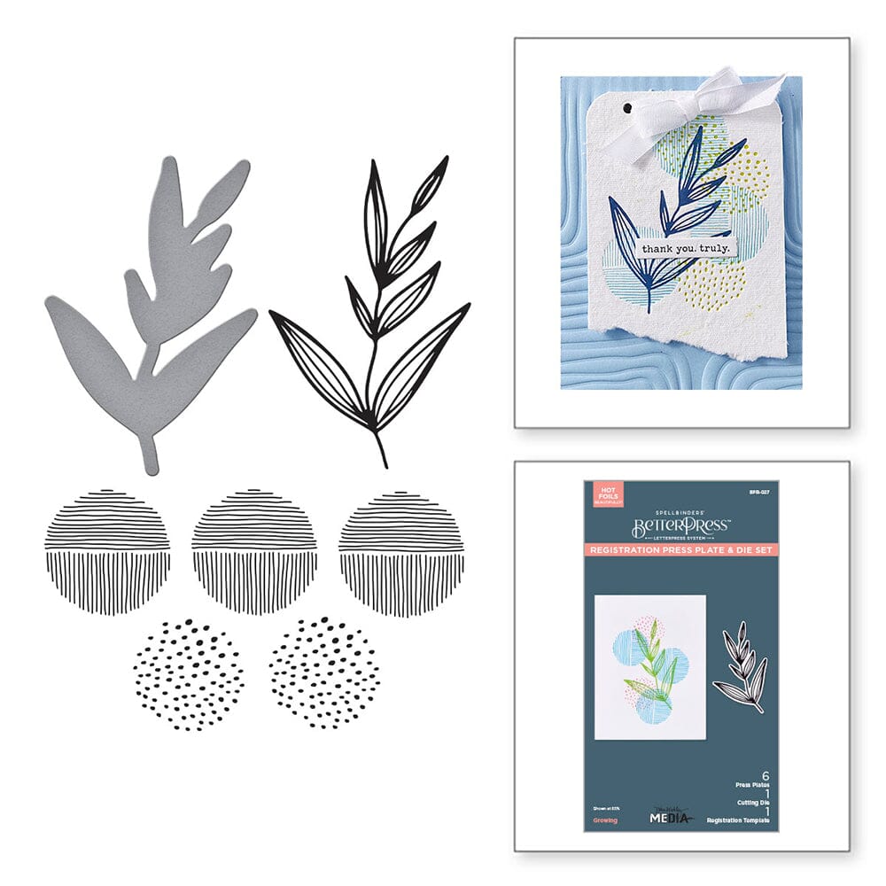 Dina Wakley MEdia Spellbinders Growing Betterpress Plates & Dies Dies Dina Wakley Media 