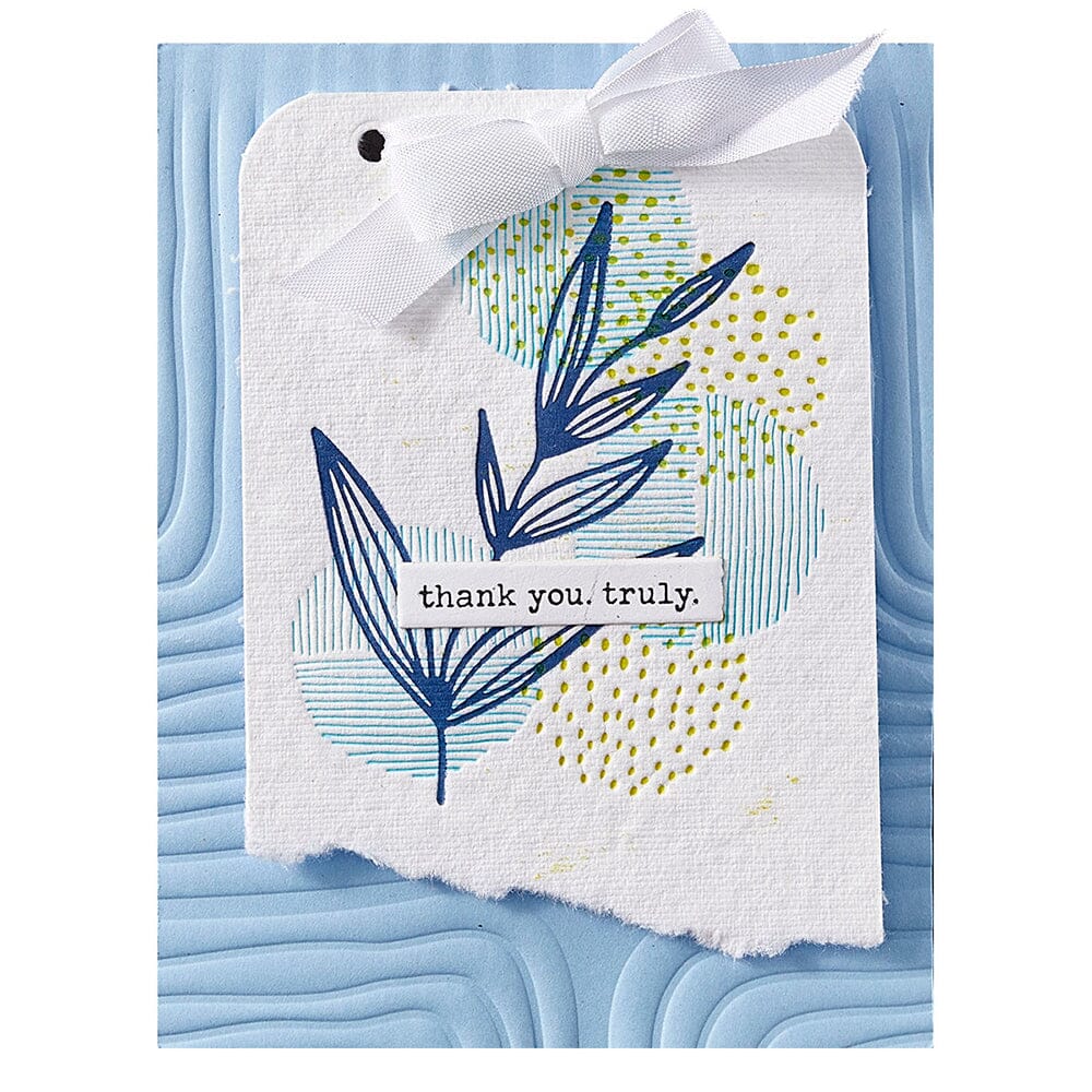 Dina Wakley MEdia Spellbinders Lined Corners BetterPress 3D Embossing Folder Dies Dina Wakley Media 