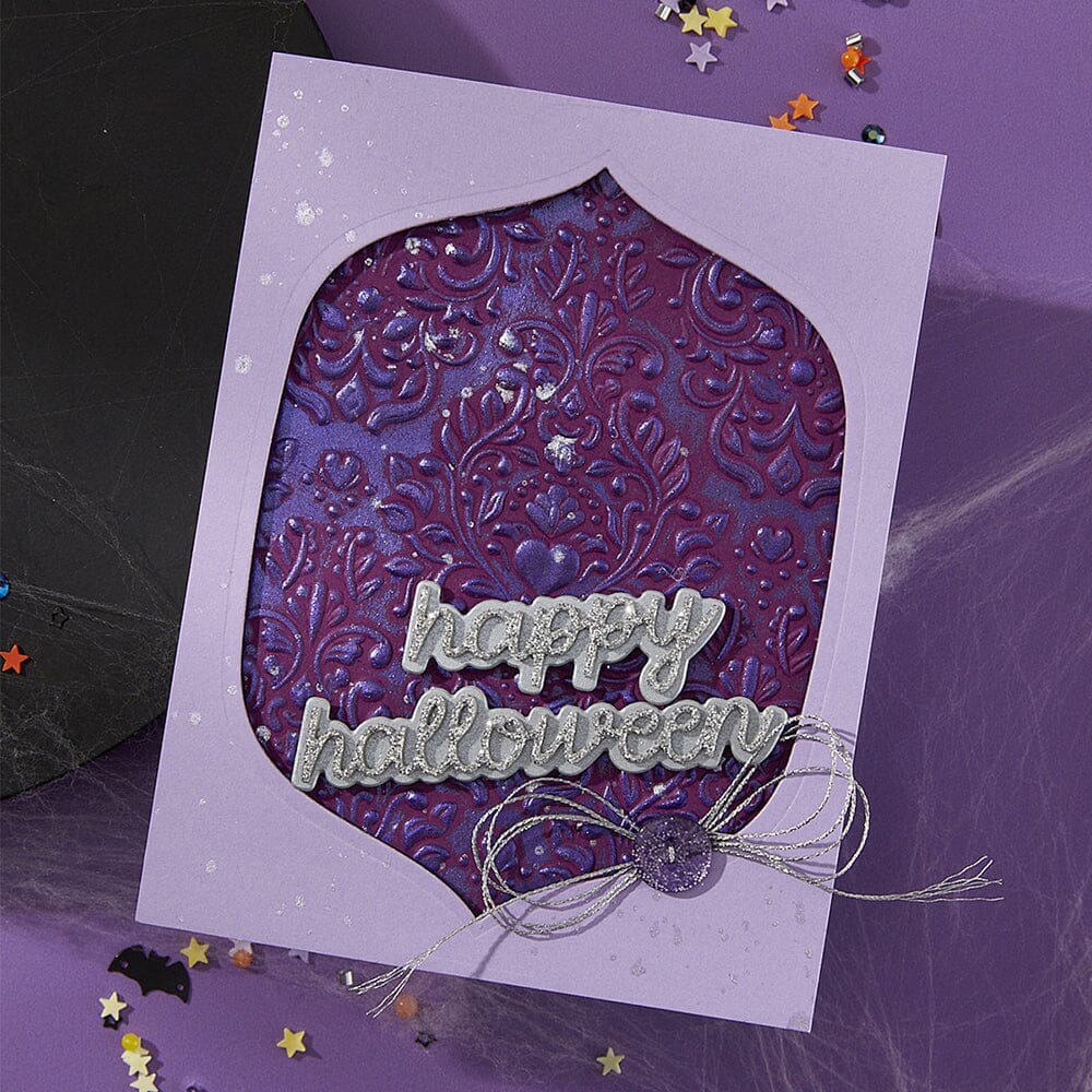 Simon Hurley create. Spellbinders Damask 3D Embossing Folder Cutting Dies Simon Hurley 