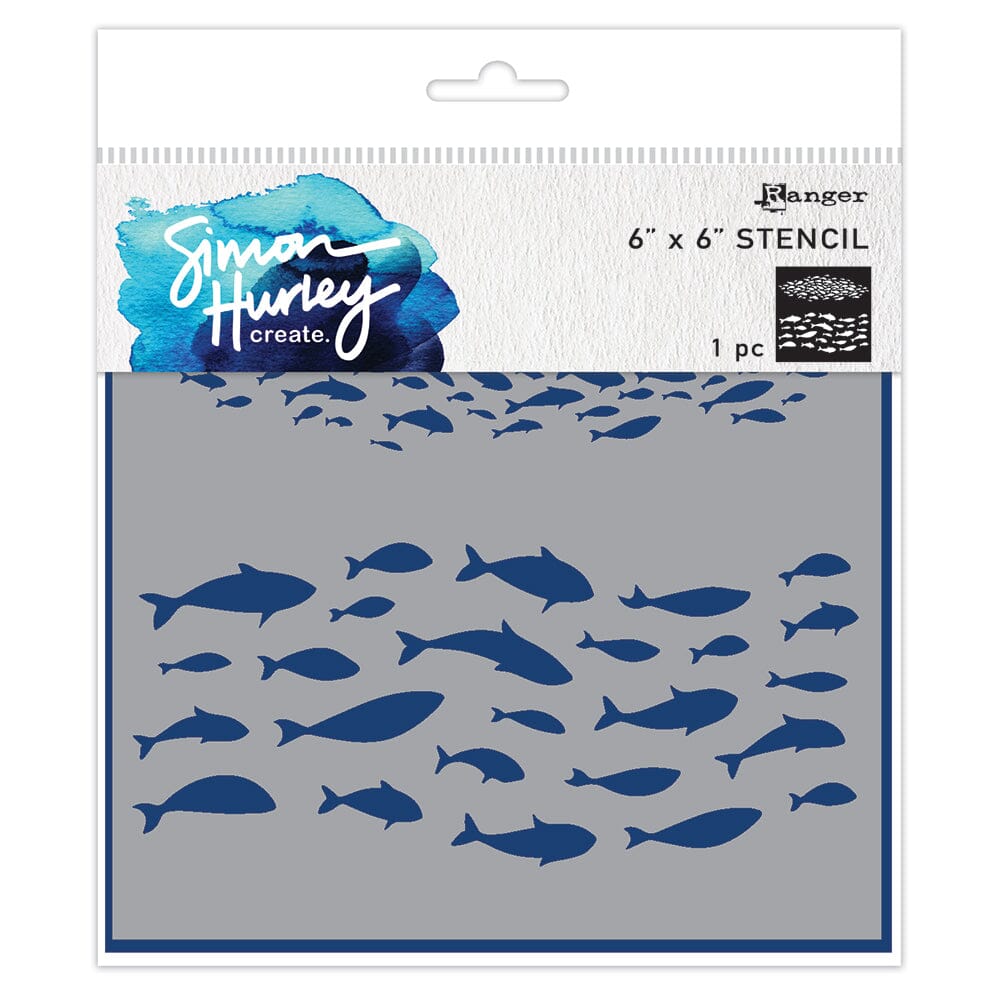 Simon Hurley create. Stencil Fish Frenzy Stencil Simon Hurley 