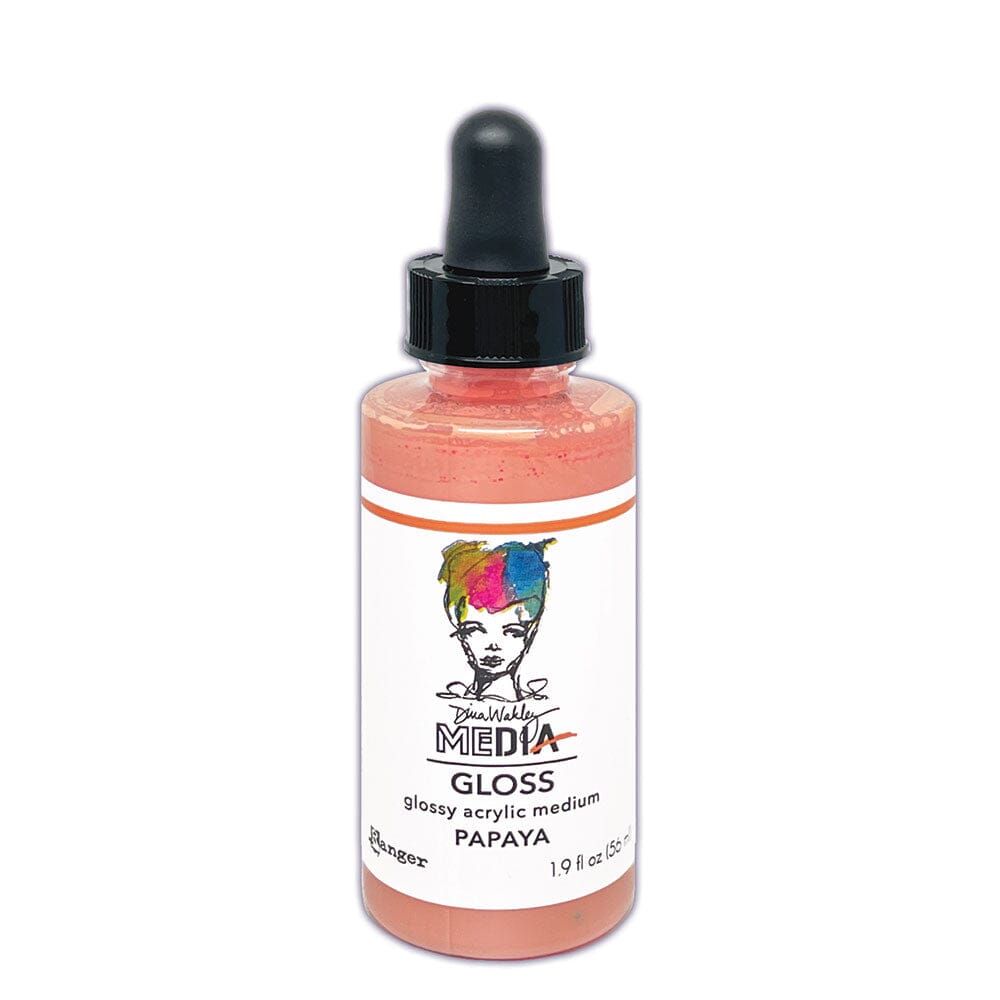 Dina Wakley MEdia Gloss Papaya 2oz Ink Dina Wakley Media 
