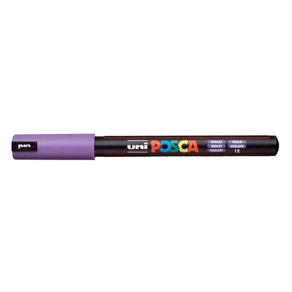 Uni Posca Paint Pen, Ultra-Fine Tip Violet 1MR Writing & Coloring Posca 
