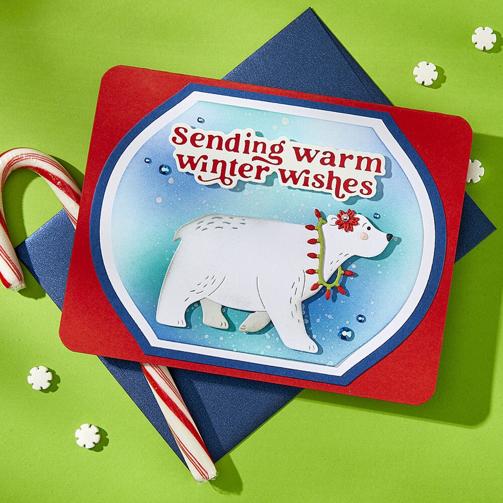 Simon Hurley create. Spellbinders Polar Bear Pals Etched Dies Cutting Dies Simon Hurley 