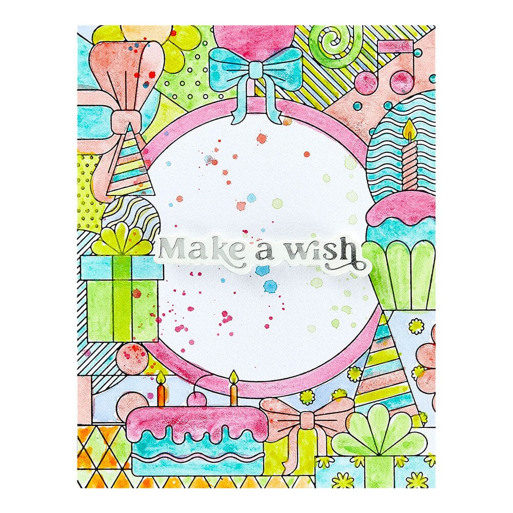 Simon Hurley Spellbinders Birthday Bash Press Plate & Die Set Cutting Dies Simon Hurley 