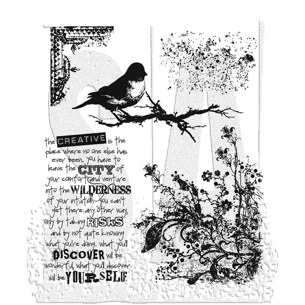 Tim Holtz Stampers Anonymous Cling Mount Stamp Urban Tapestry Stampers Anonymous Tim Holtz Other 