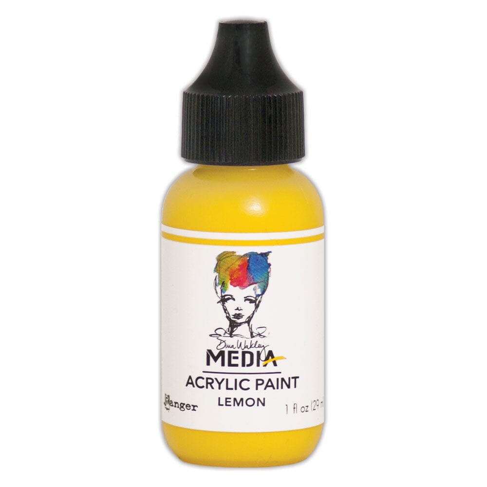 Dina Wakley Media Acrylic Paint Lemon, 1oz Paint Dina Wakley Media 
