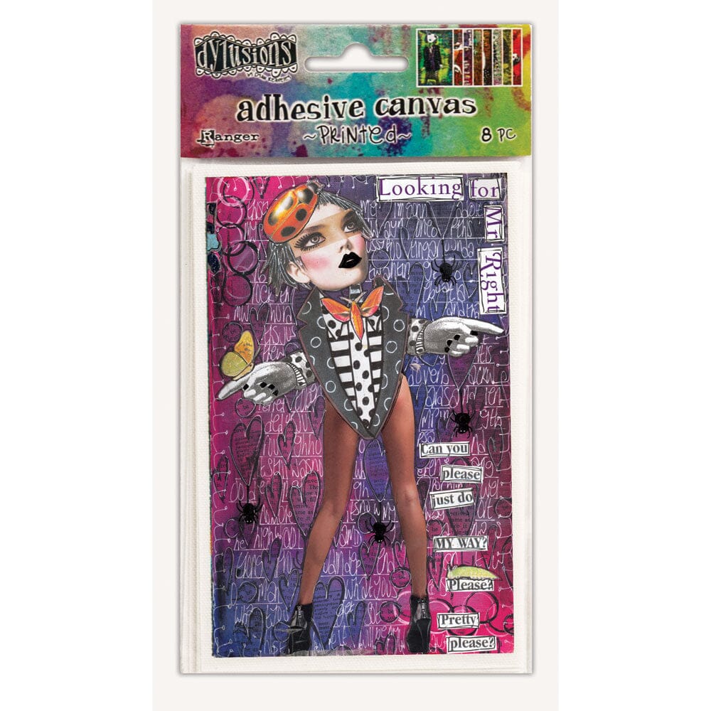 Dylusions Adhesive Canvas Printed 2, 8pc Surfaces Dylusions 