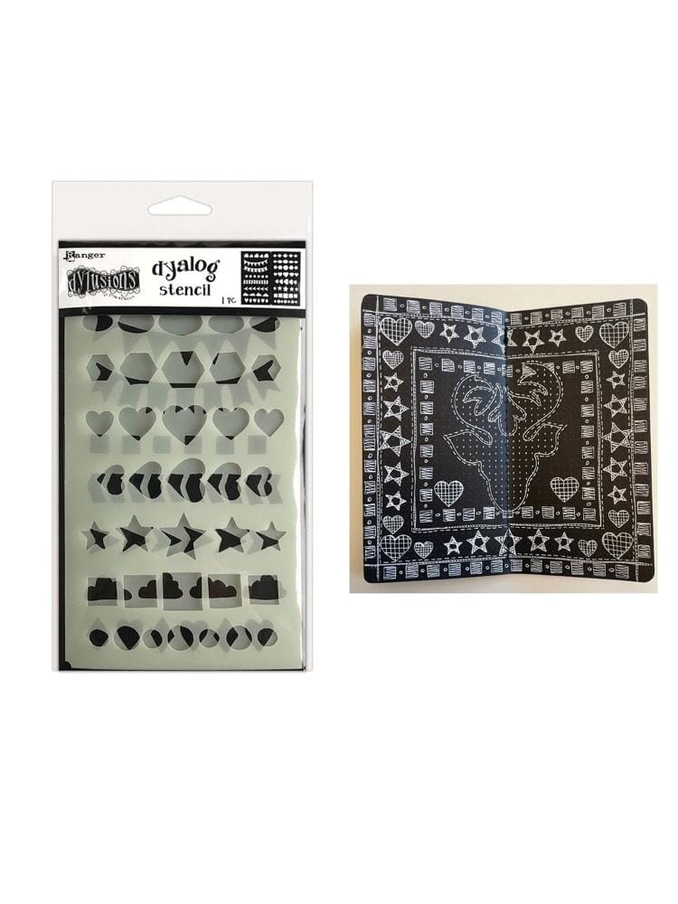 Dylusions Dyalog Stencil - Border It Again Stencil Dylusions 
