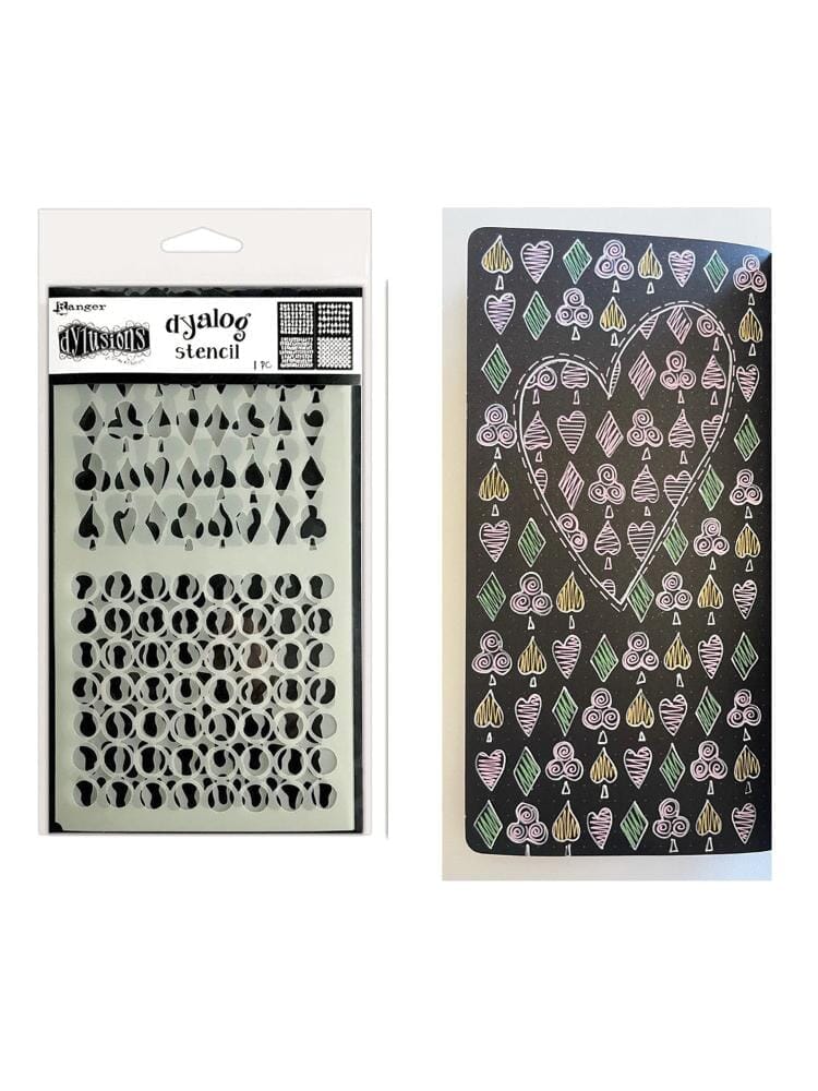 Dylusions Dyalog Stencil - Stencil It Again Stencil Dylusions 
