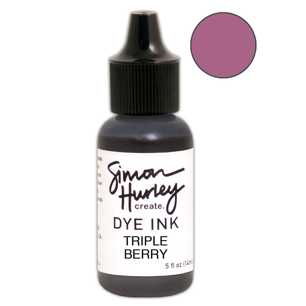 Simon Hurley create. Dye Ink Re-Inker Triple Berry Ink Simon Hurley 