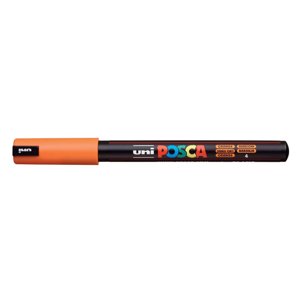 Uni Posca Paint Pen, Ultra-Fine Tip Orange 1MR Writing & Coloring Posca 