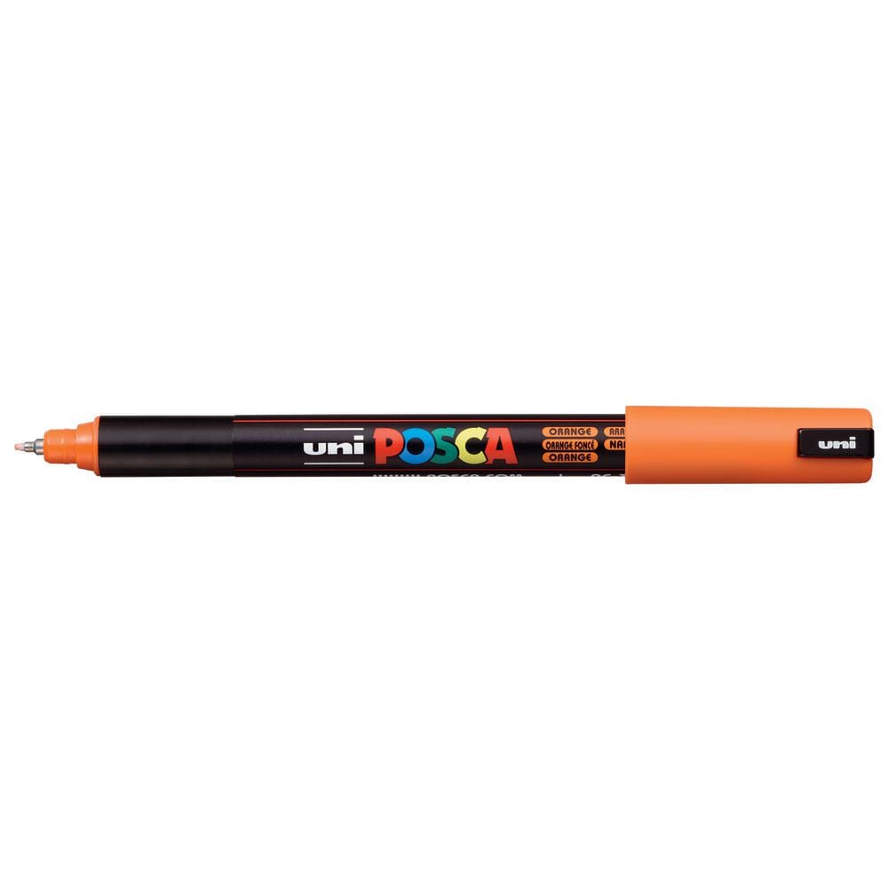 Uni Posca Paint Pen, Ultra-Fine Tip Orange 1MR Writing & Coloring Posca 