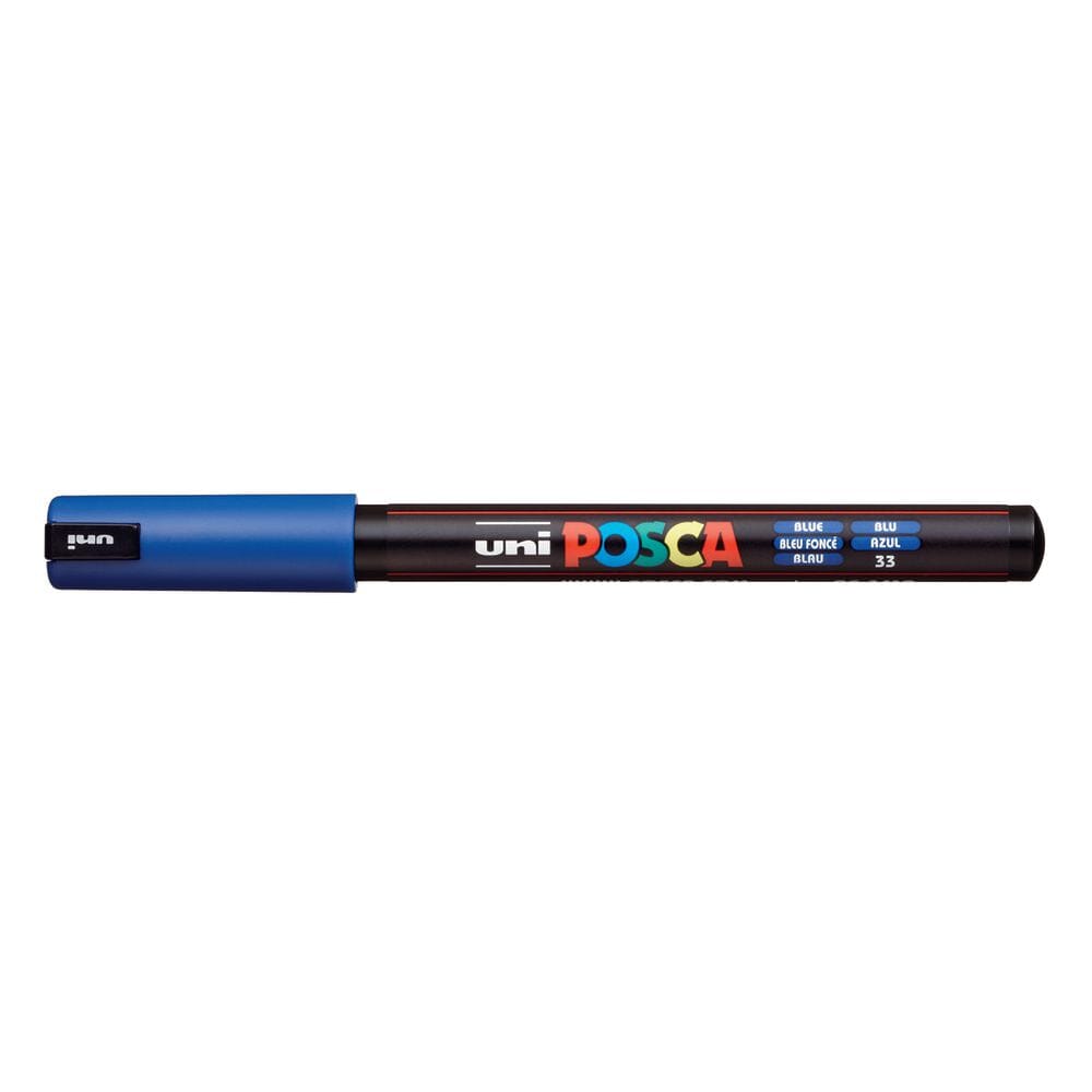 Uni Posca Paint Pen, Ultra-Fine Tip Blue 1MR Writing & Coloring Posca 