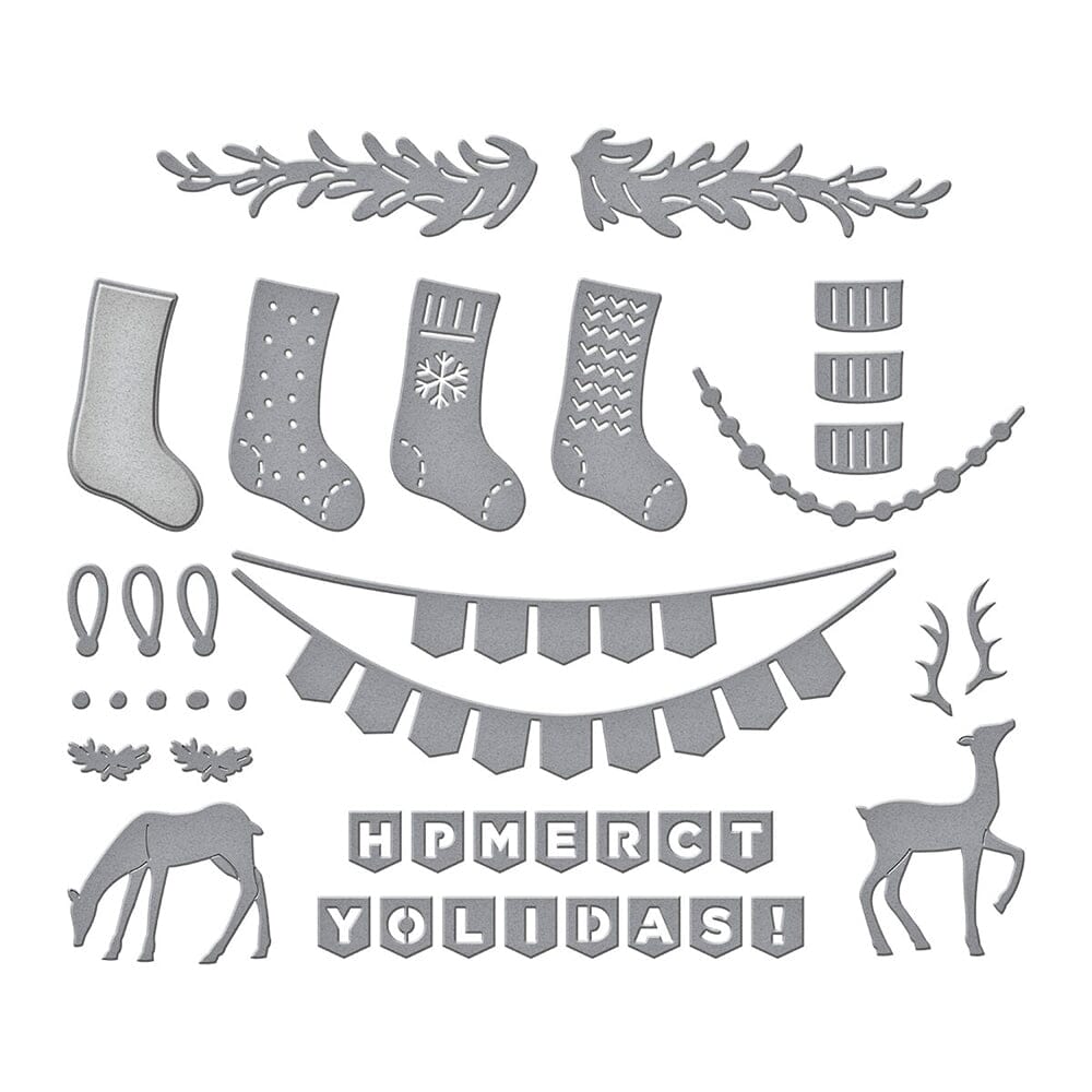 Simon Hurley Spellbinders Mantle Decorations Etched Dies Cutting Dies Simon Hurley 
