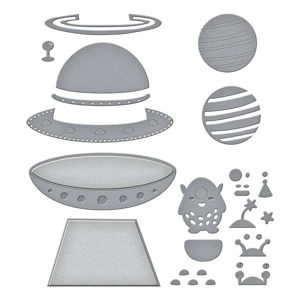 Simon Hurley create. Spellbinders UFO Friend Etched Dies Cutting Dies Simon Hurley 