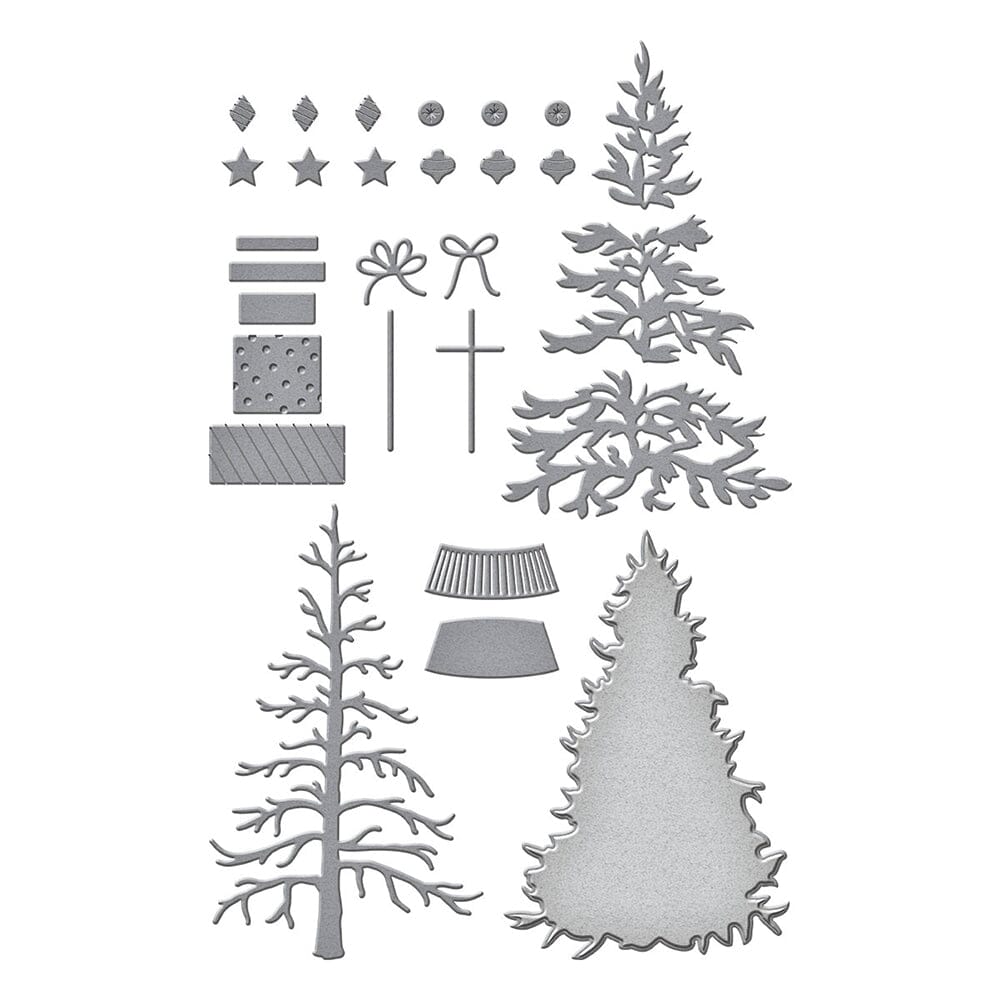 Simon Hurley Spellbinders Classic Christmas Tree Etched Dies Cutting Dies Simon Hurley 