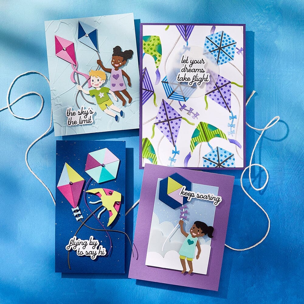 Simon Hurley create. Spellbinders Fly a Kite Etched Dies Cutting Dies Simon Hurley 