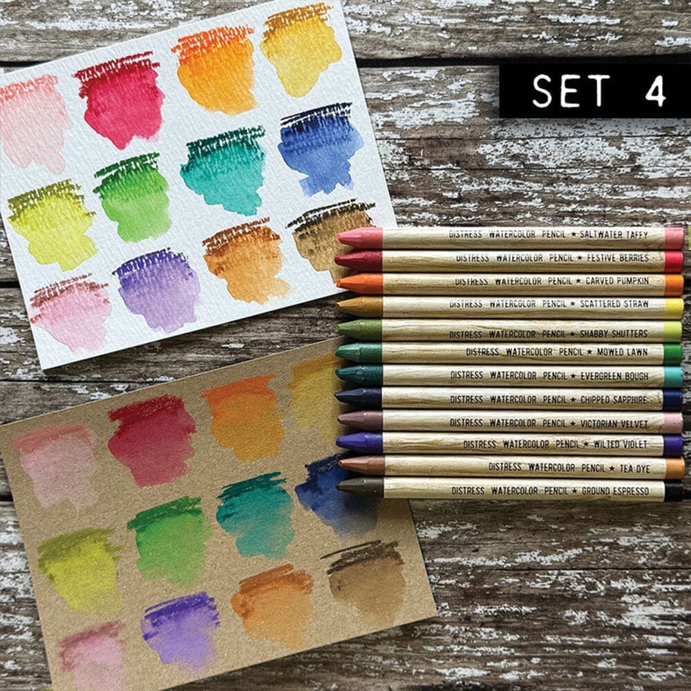 Tim Holtz Distress® Watercolor Pencils Set 4 Writing & Coloring Distress 