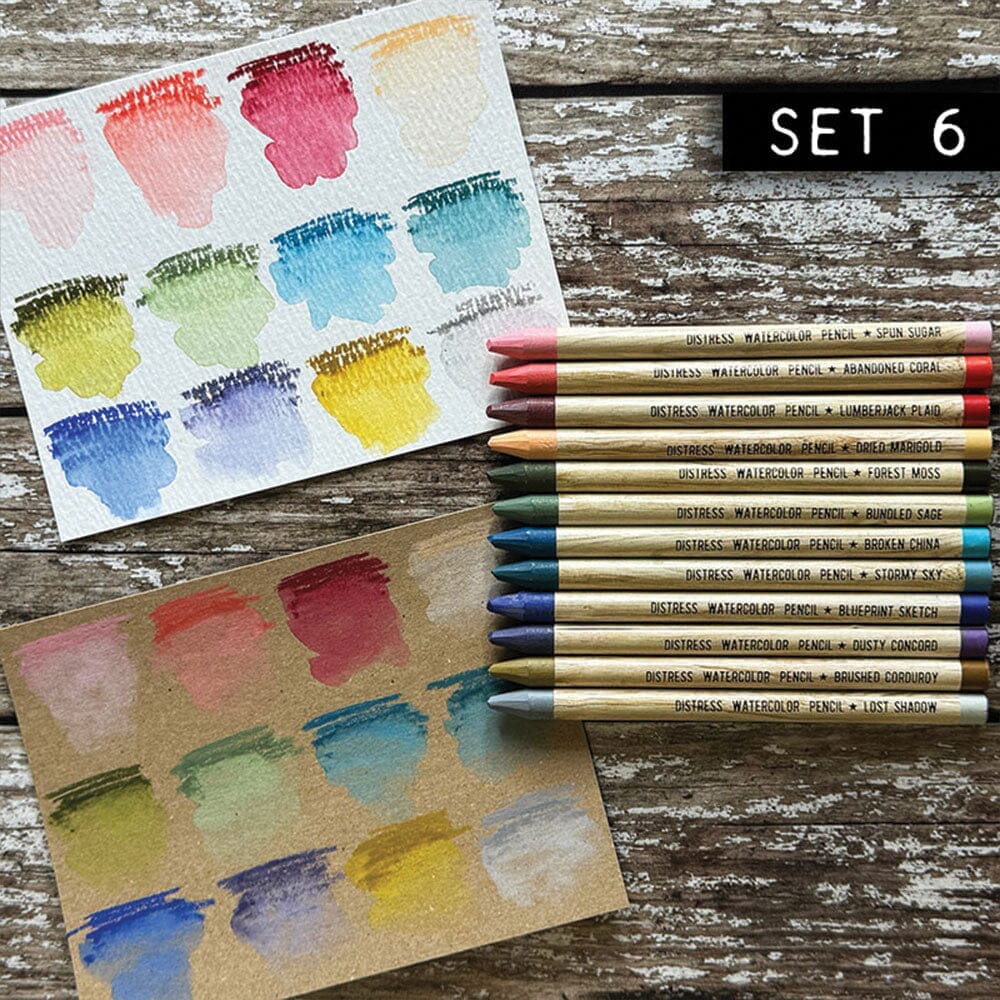 Tim Holtz Distress® Watercolor Pencils Set 6 Writing & Coloring Distress 