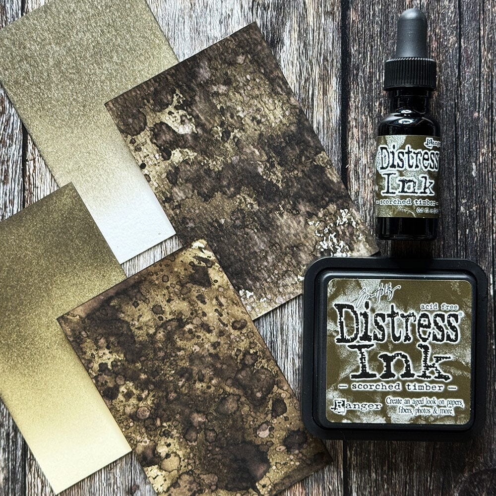 Tim Holtz Distress® Ink Pad Re-Inker Scorched Timber, 0.5oz Ink Distress 