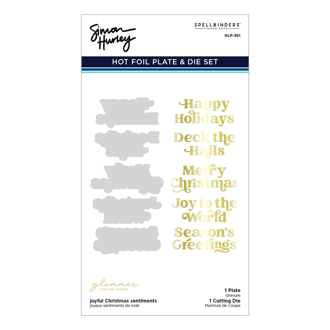Simon Hurley create. Spellbinders Joyful Christmas Sentiments Die Cutting Dies Simon Hurley 